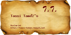Tassi Tamás névjegykártya