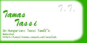 tamas tassi business card